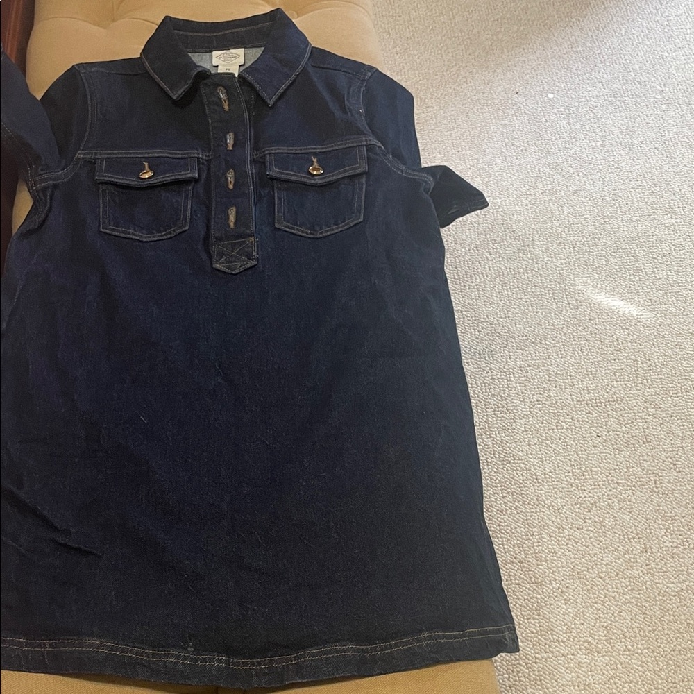St. John's Bay Navy Denim Polo Mini Dress